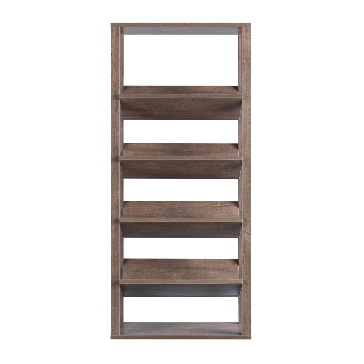 Walnut Oak 5-Shelf Bookcase F705