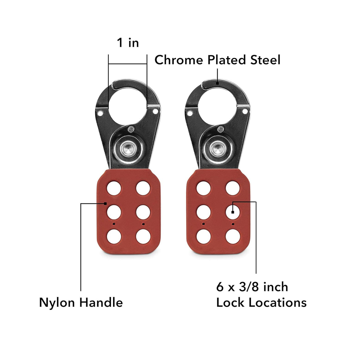 Lockout Tagout Kit with Hasps, Loto Tags, Red Safety Padlocks (2 Keys Per Lock) I872