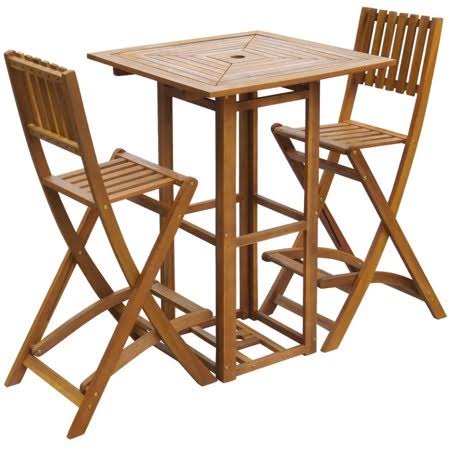 3 Piece Solid Acacia Wood Bistro Set H2450