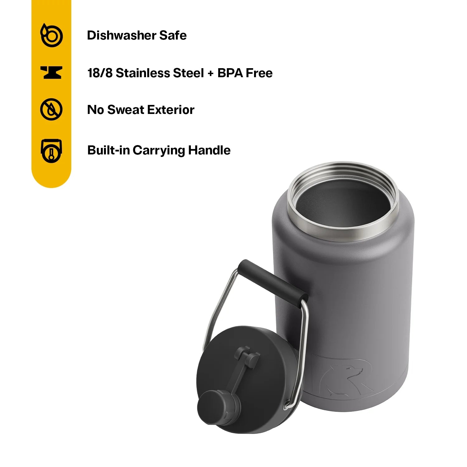 Graphite Half Gallon Stainless Steel Insulated Jug I3920