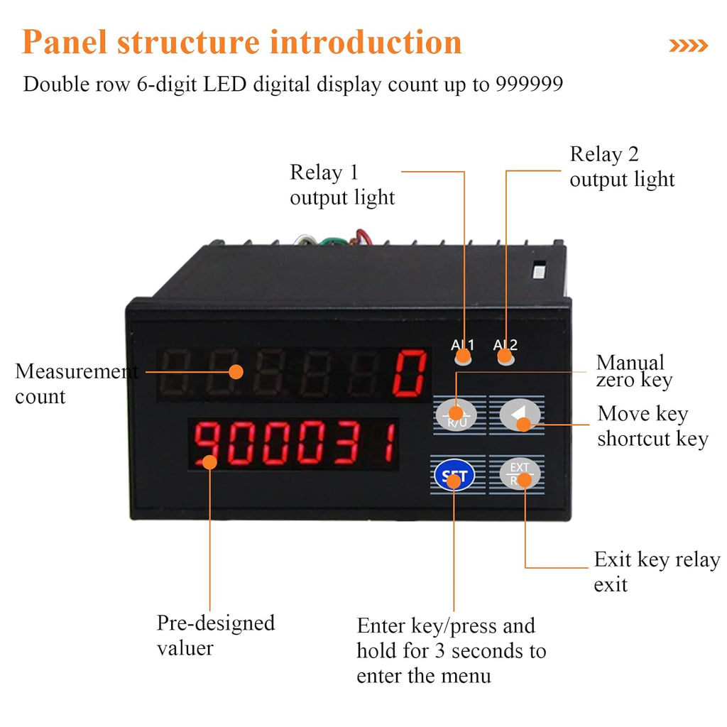 Digital Length Meter Counter with Control Function 0-999999 Z788