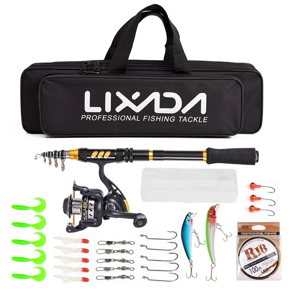 Carbon Fiber Telescopic Rod Reel Combo M890740
