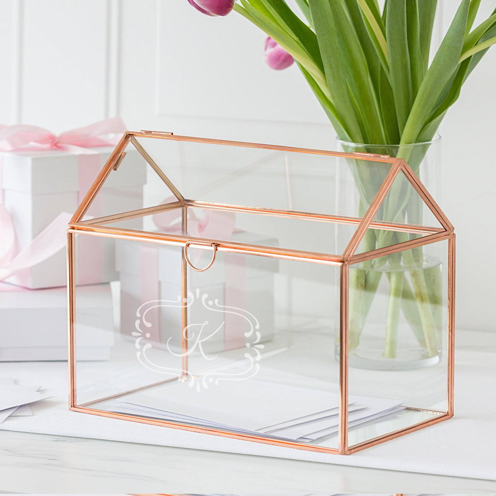 Personalized Glass Terrarium Card Holder T392142