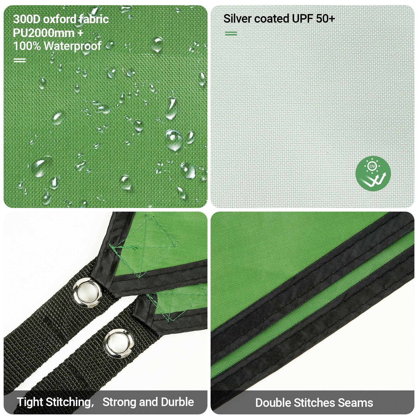 12 x 14ft Waterproof Camping Tent Tarp with 2 Poles X613