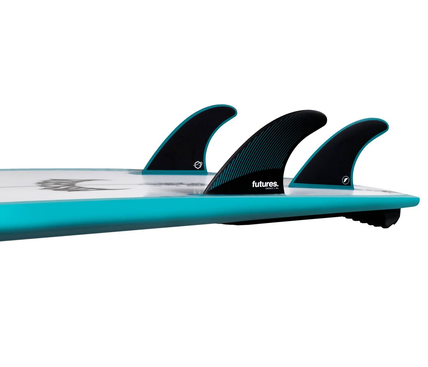 Teal/Black Thruster Fin Set F52541