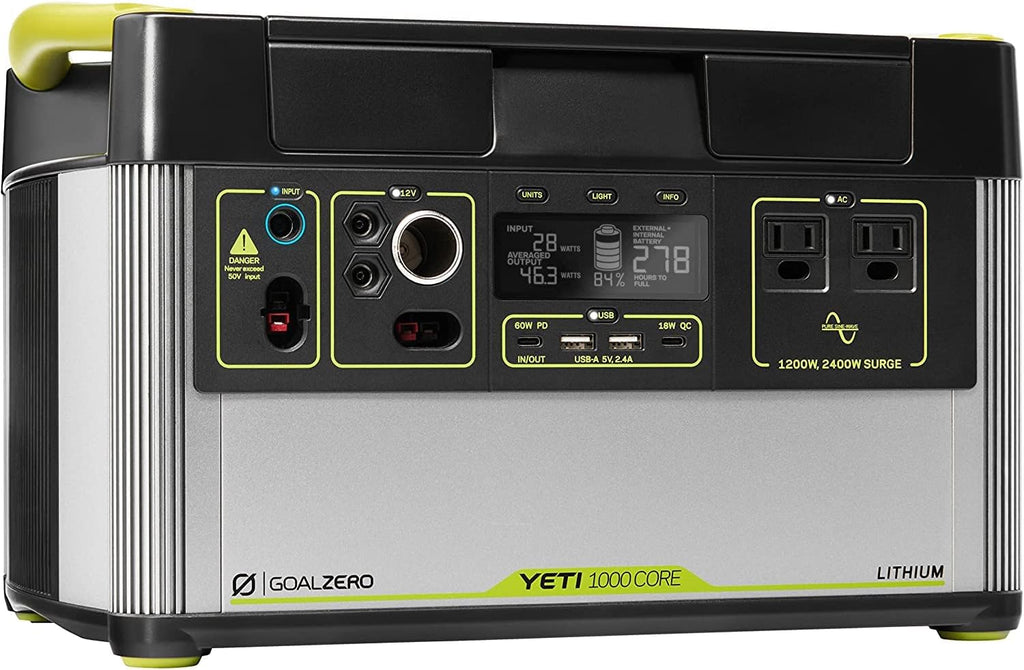 Portable Power Station, 1000 W, Solar-Powered Generator K2352