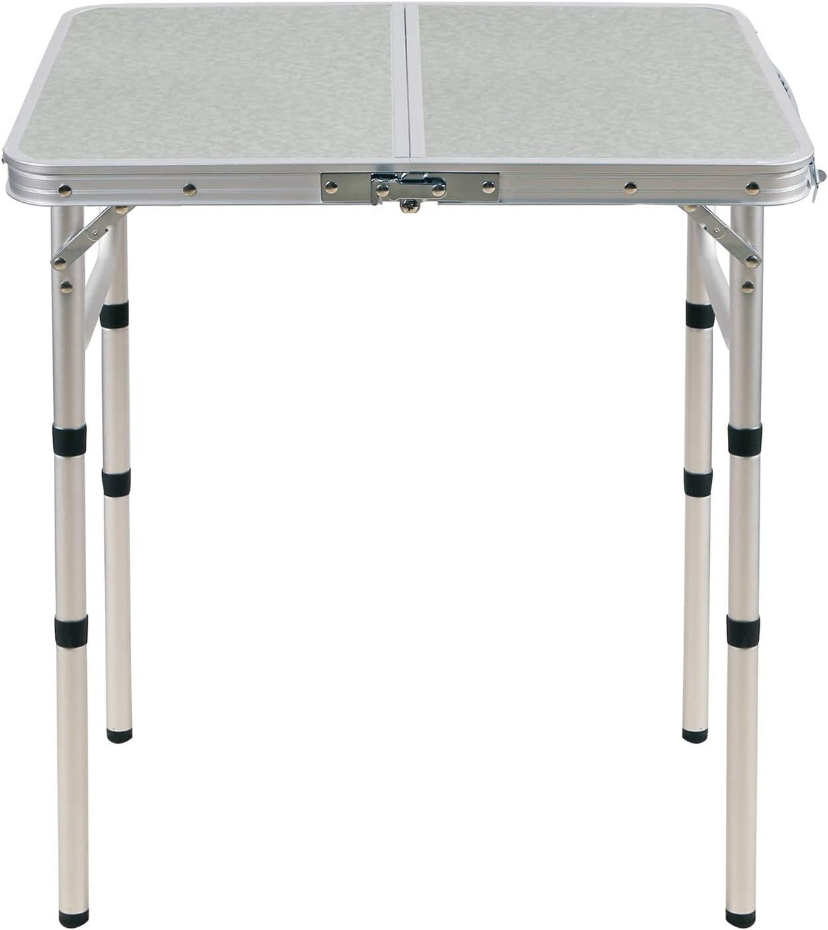 White 3 Foot Aluminum Folding Camping Table with Adjustable Legs X52535