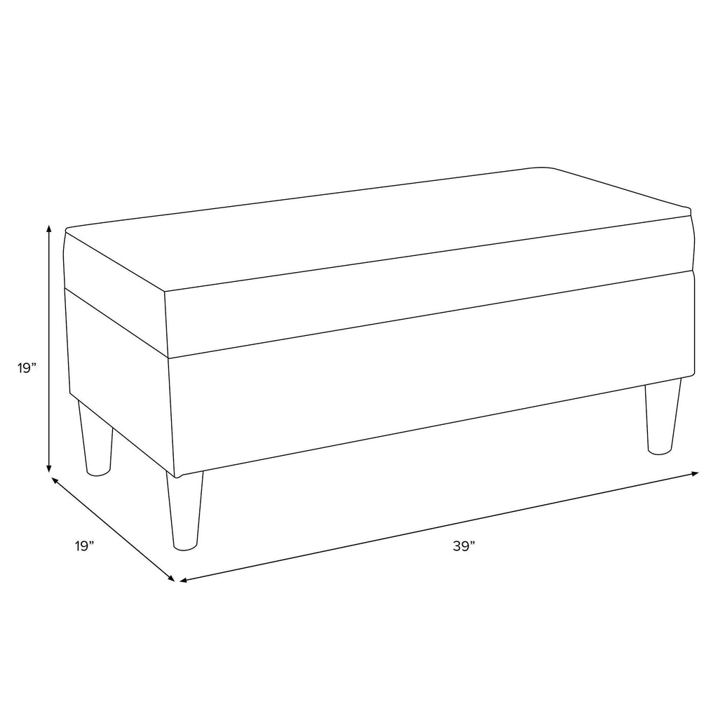 Linen Gray Button Storage Bench W360336