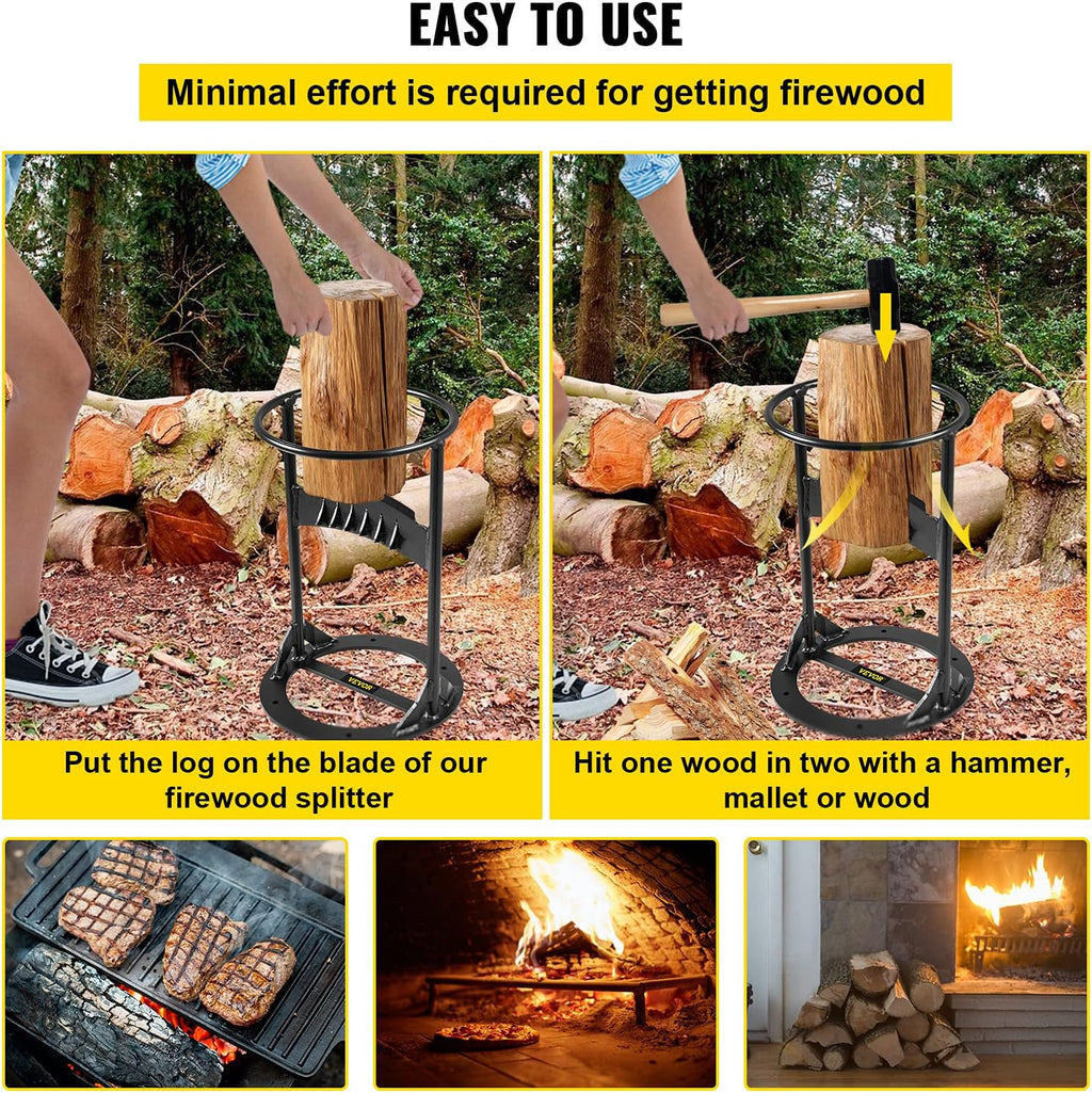 Manual Log Splitter, 13 x 8.3, 5 Lbs, Q235 Steel, Pack of 2 M503560