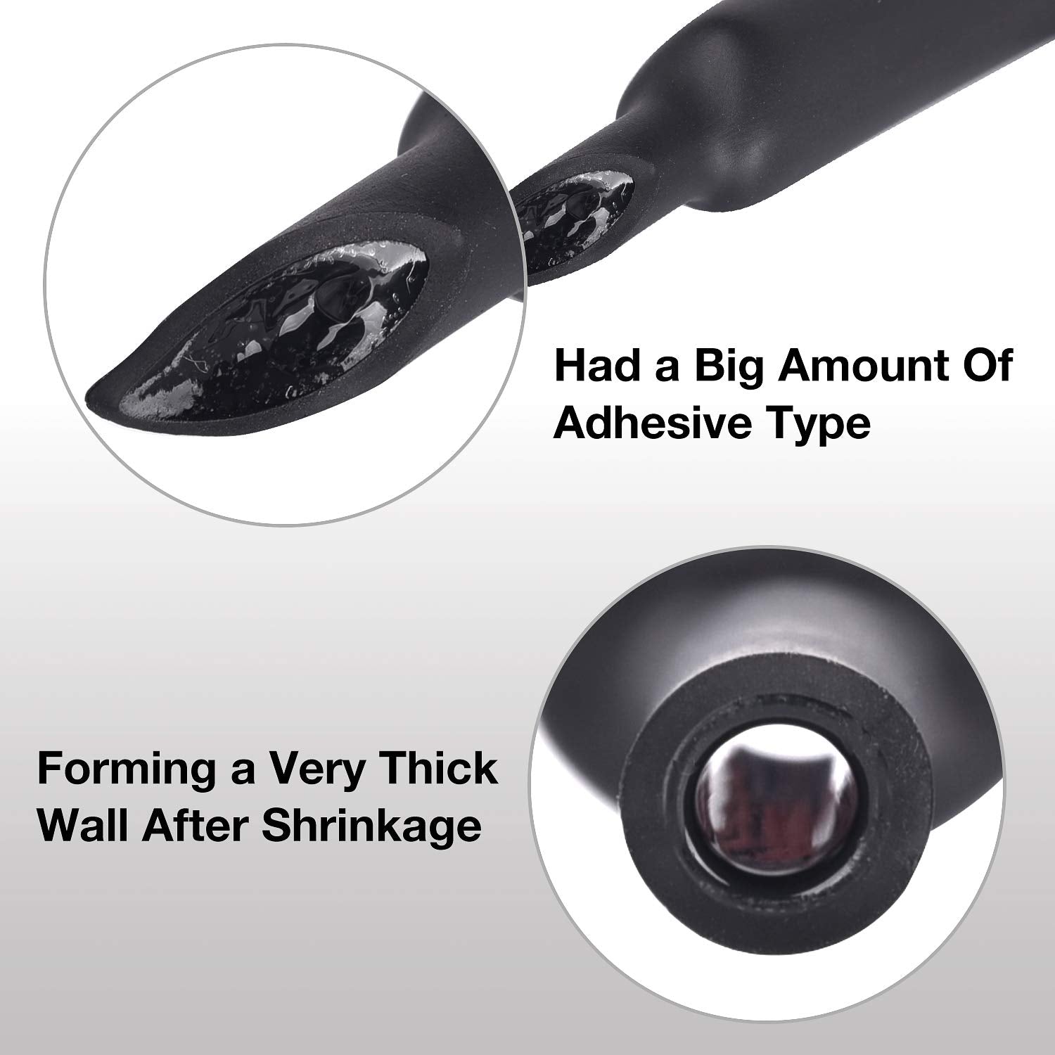 1-1/4 Inch 3:1 Waterproof Heat Shrink Tubing, 4 Ft Black B530