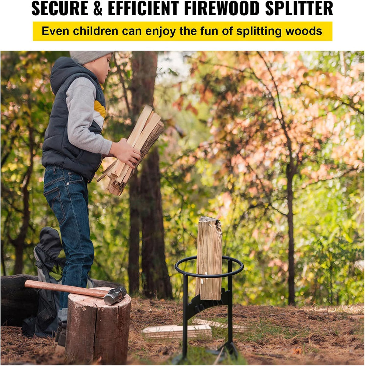 Manual Log Splitter, 13 x 8.3, 5 Lbs, Q235 Steel, Pack of 2 M503560