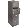 4 Drawer Vertical File Cabinet Metallic Charcoal Y861