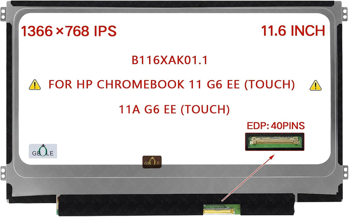 11.6" HD 1366x768 40 Pin LCD Touch Panel J7464