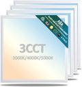 2x2FT LED Flat Panel Light, Selectable CCT, Dimmable, 40W 4000LM, 4Pack H825394