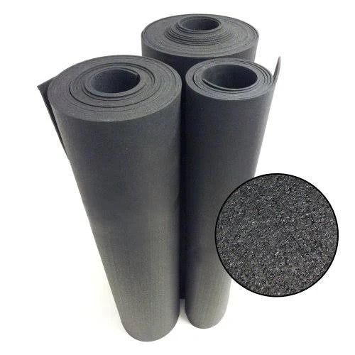 Black Rubber Flooring Rolls 6mm x 4ft x 9ft T119