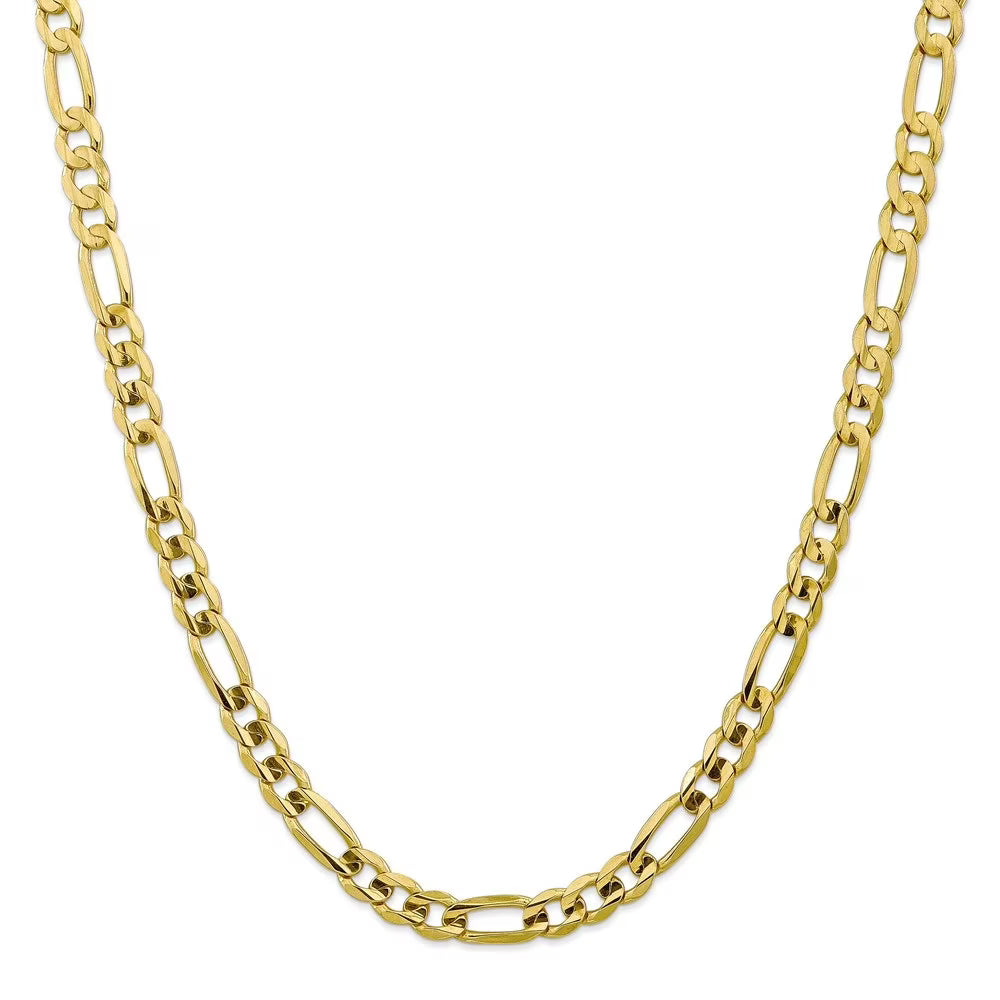 10K Yellow Gold Figaro Chain Necklace 20" S477