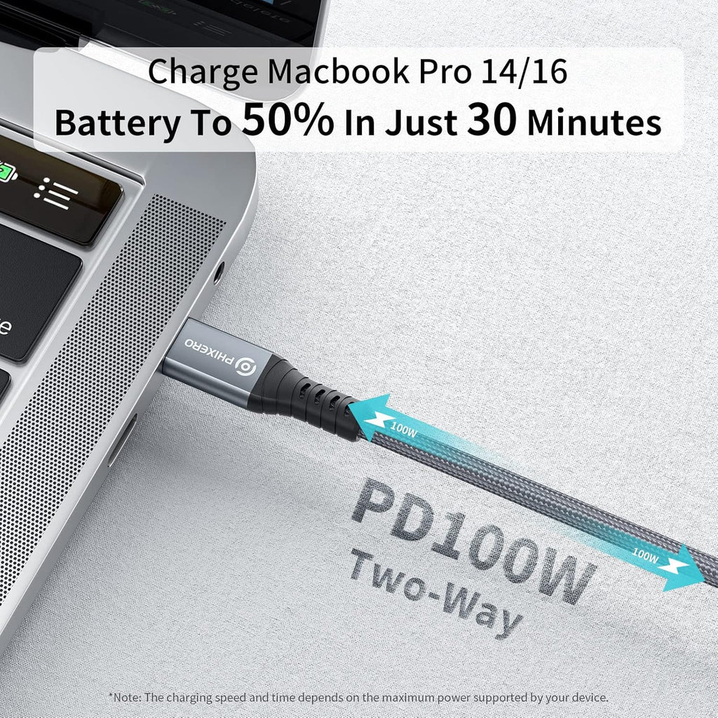Thunderbolt 4 Full-Featured Cable, 2 Meter (6.6 ft), 40Gbps, 100W, 8K@60Hz, Pack of 2 R3640