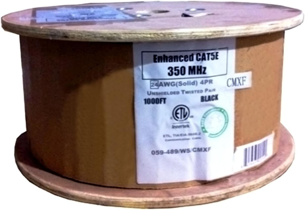 1000ft Black Bulk Ethernet Cable D121995