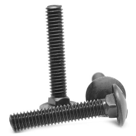 3/8-16 x 2 Coarse Thread Carriage Bolt Low Carbon Steel Black Oxide Pk 400 M90456
