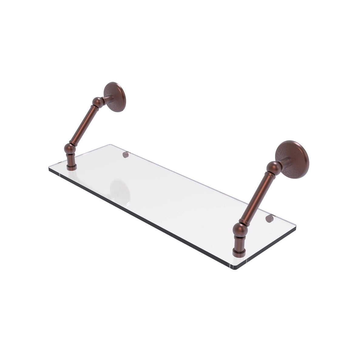 24 inch Floating Glass Shelf Antique Copper Q502