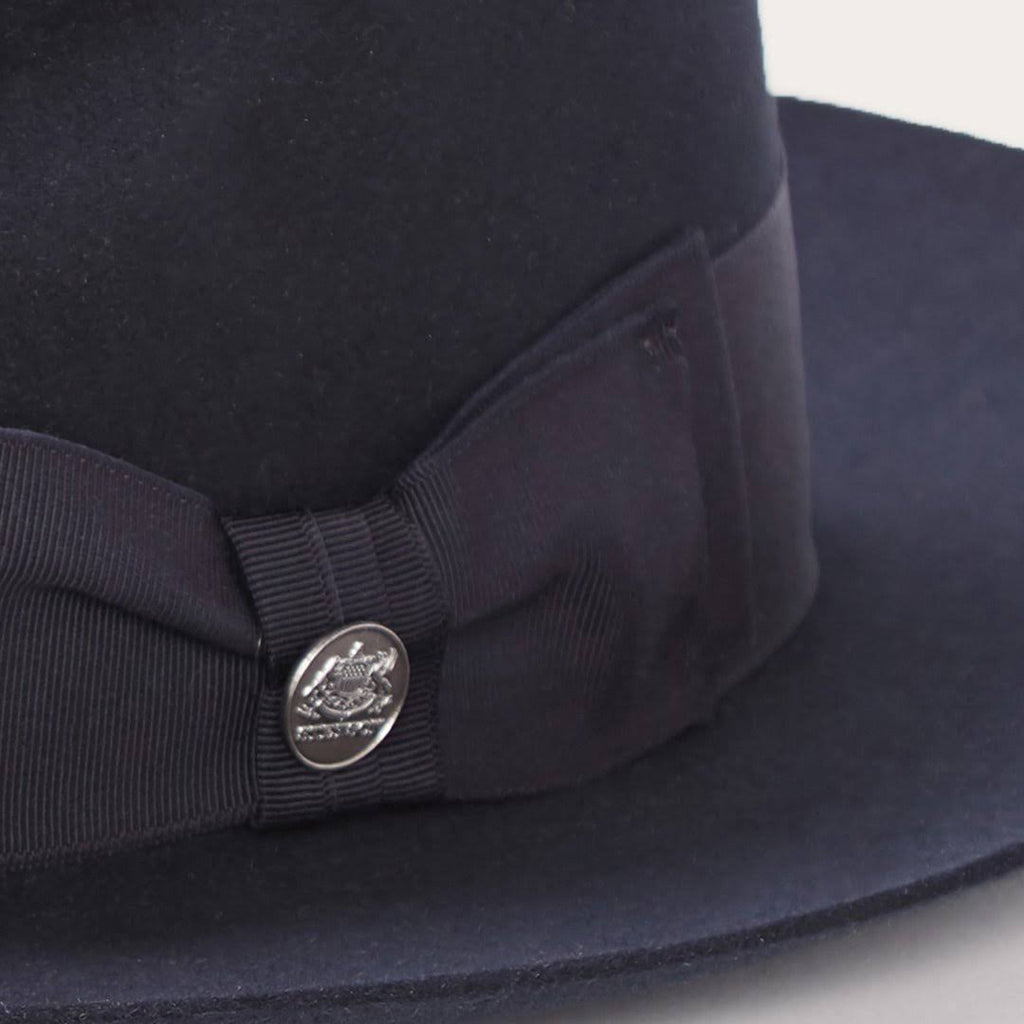 Navy Fur Felt Fedora Hat Y7923