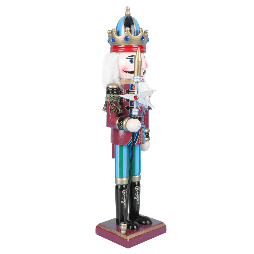 Walnut Wooden Nutcracker Soldier Doll Xmas Decor O352