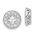 14K White Gold Lab Grown Diamond Studs Earring Jackets B373204
