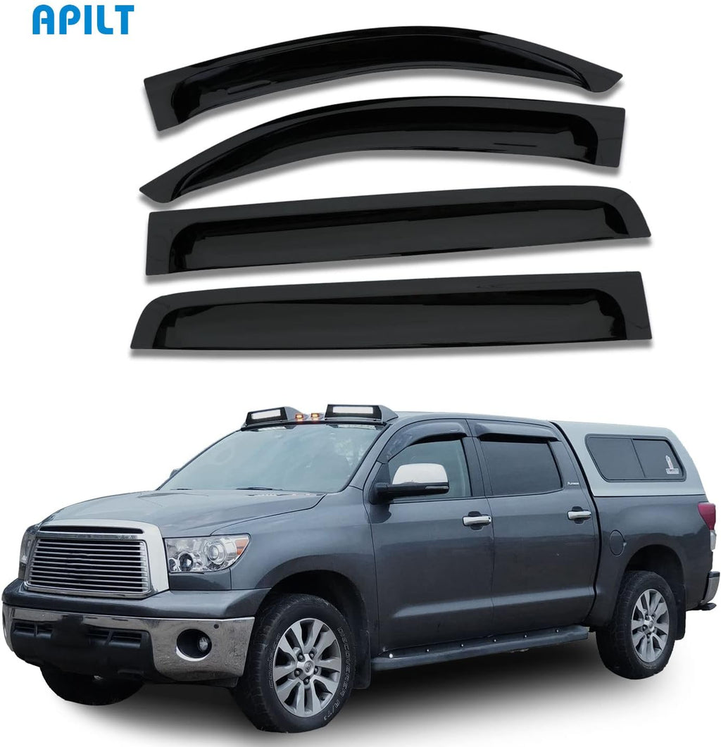4-Piece Dark Smoke Tape-On Rain Guards W7212