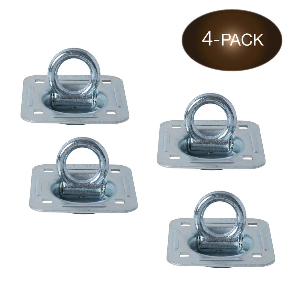 D Ring Tie-Down Anchors, Recessed Pan Fitting, Heavy Duty Steel Cargo Tie Downs V764247