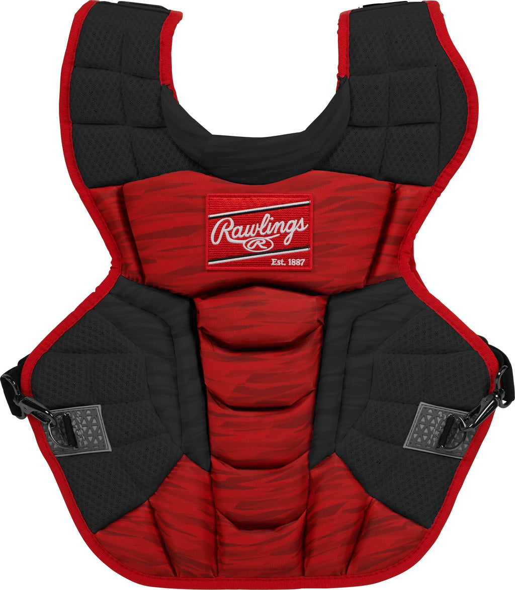 Black-Scarlet Adult Chest Protector A297