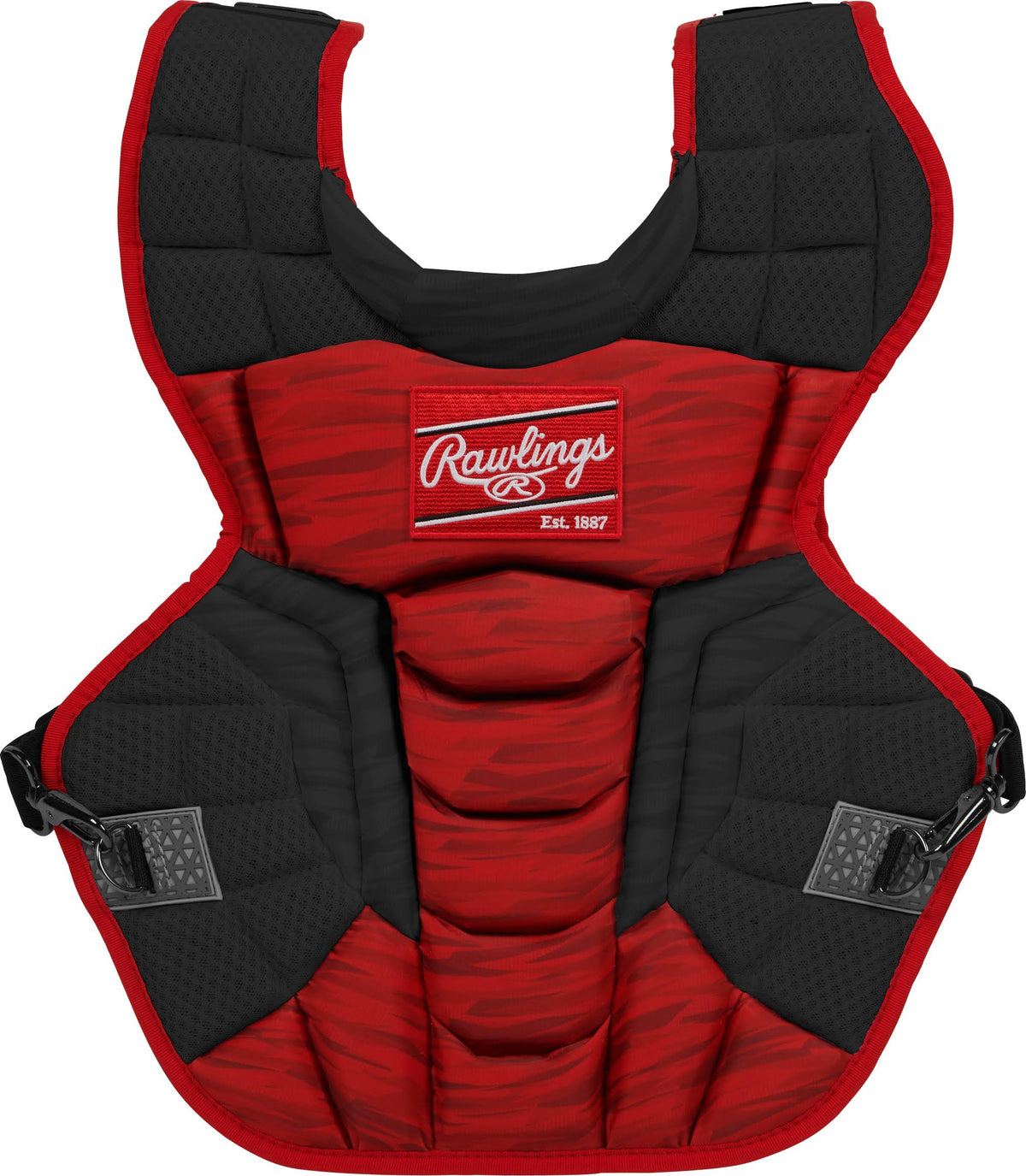Black-Scarlet Adult Chest Protector A297