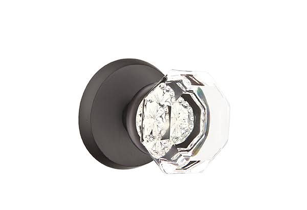 Flat Black Crystal Privacy Knob O329771