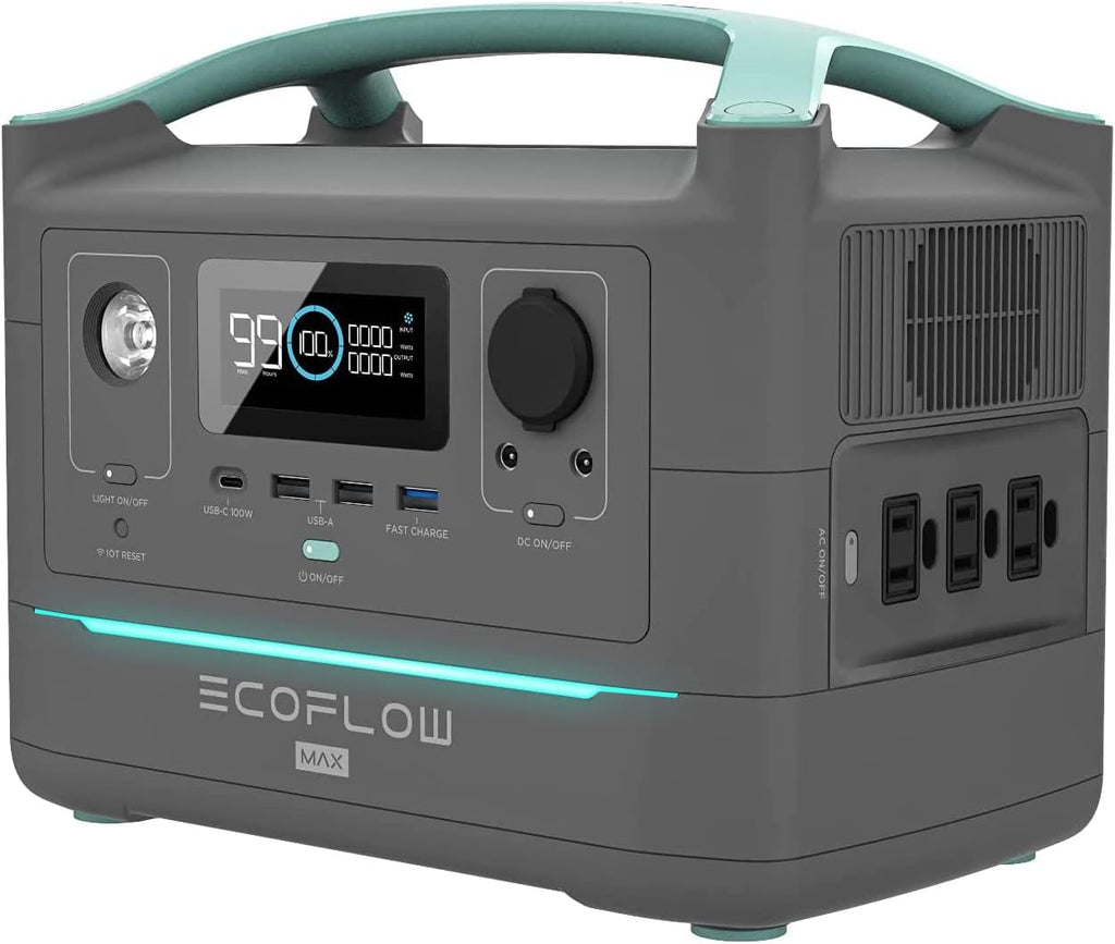 Portable Power Station 576Wh 3 x 600W AC Outlets Solar Generator X3908