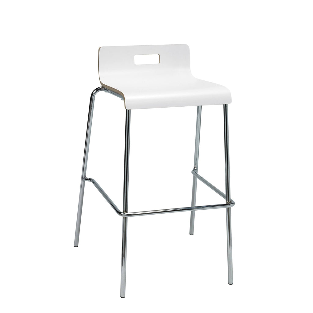 White Low Back Barstool G39735