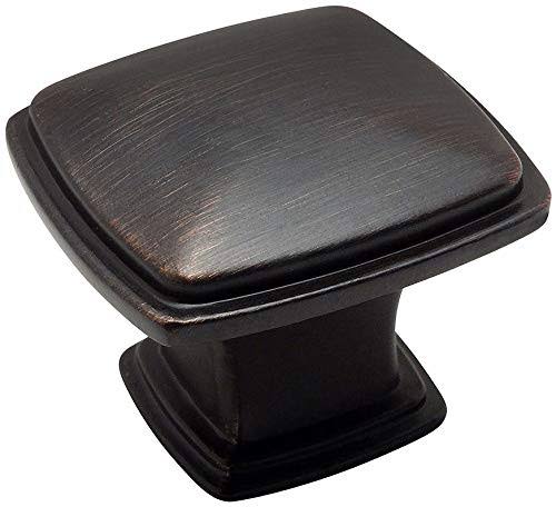Oil Rubbed Bronze 25 Pack Square Cabinet Hardware Knob I4783