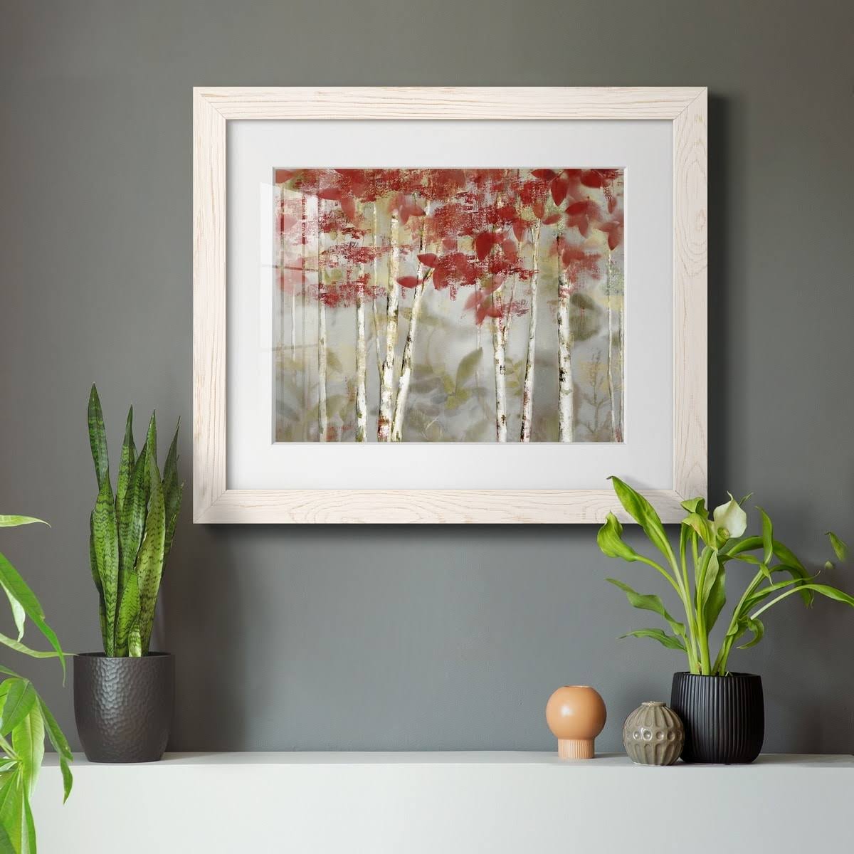Framed Print 31X44 White T549