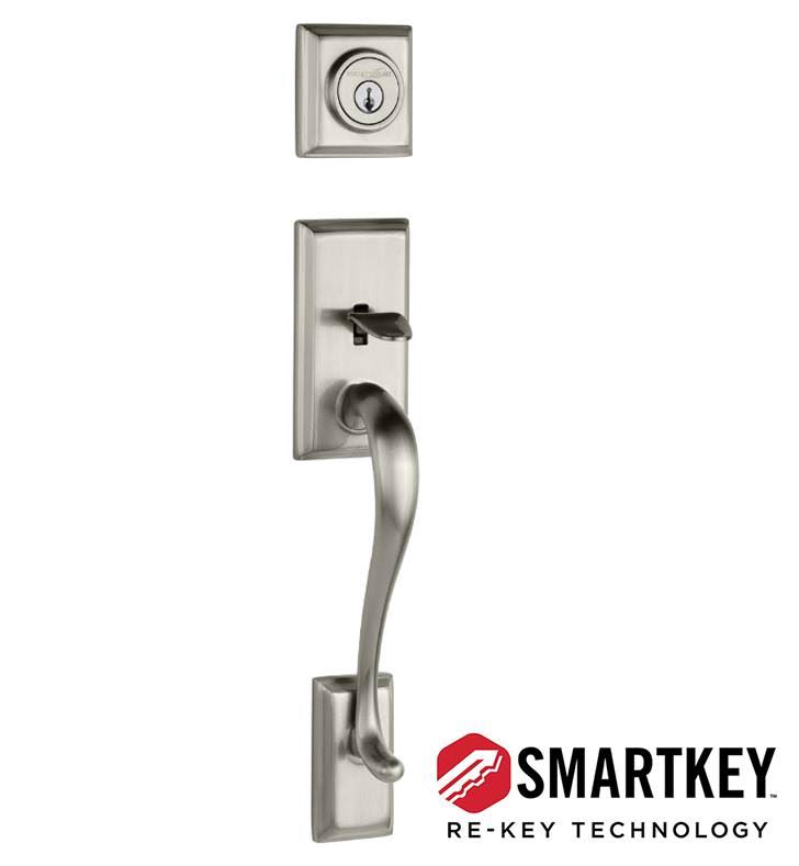 Satin Nickel Double Cylinder Handleset S34876