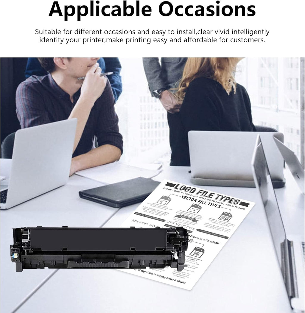 2-Black 304A CC530A Toner Cartridge Replacement for HP CM2320n CM2320fxi CM2320nf CP2025 CP2025n CP2025dn CP2025x Printer Y646