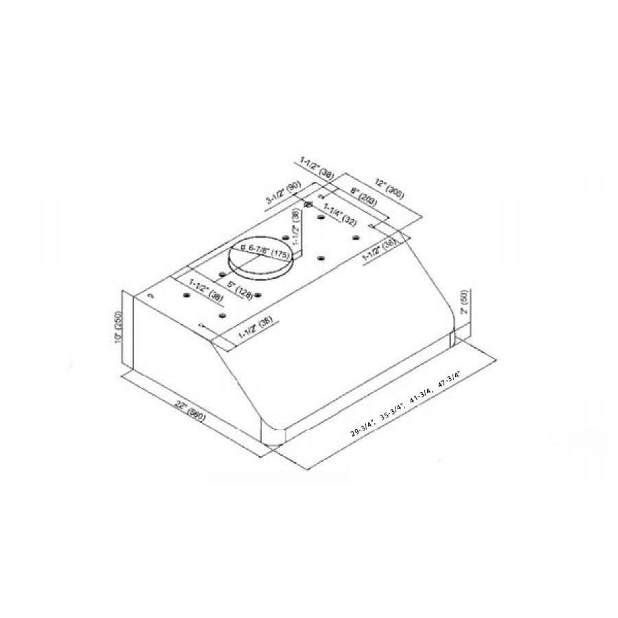 30x22 Stainless Steel Under Cabinet Range Hood I16070