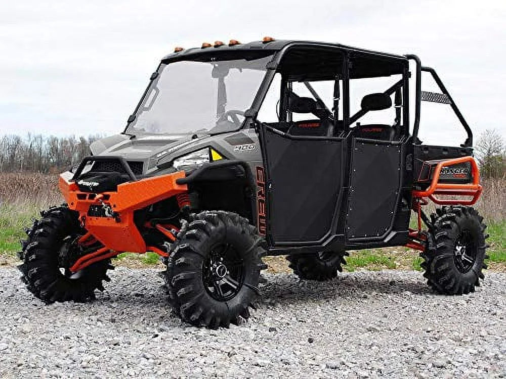 Aluminum Half Doors for Polaris Ranger XP 900 Crew, Powder Coated Black X61036