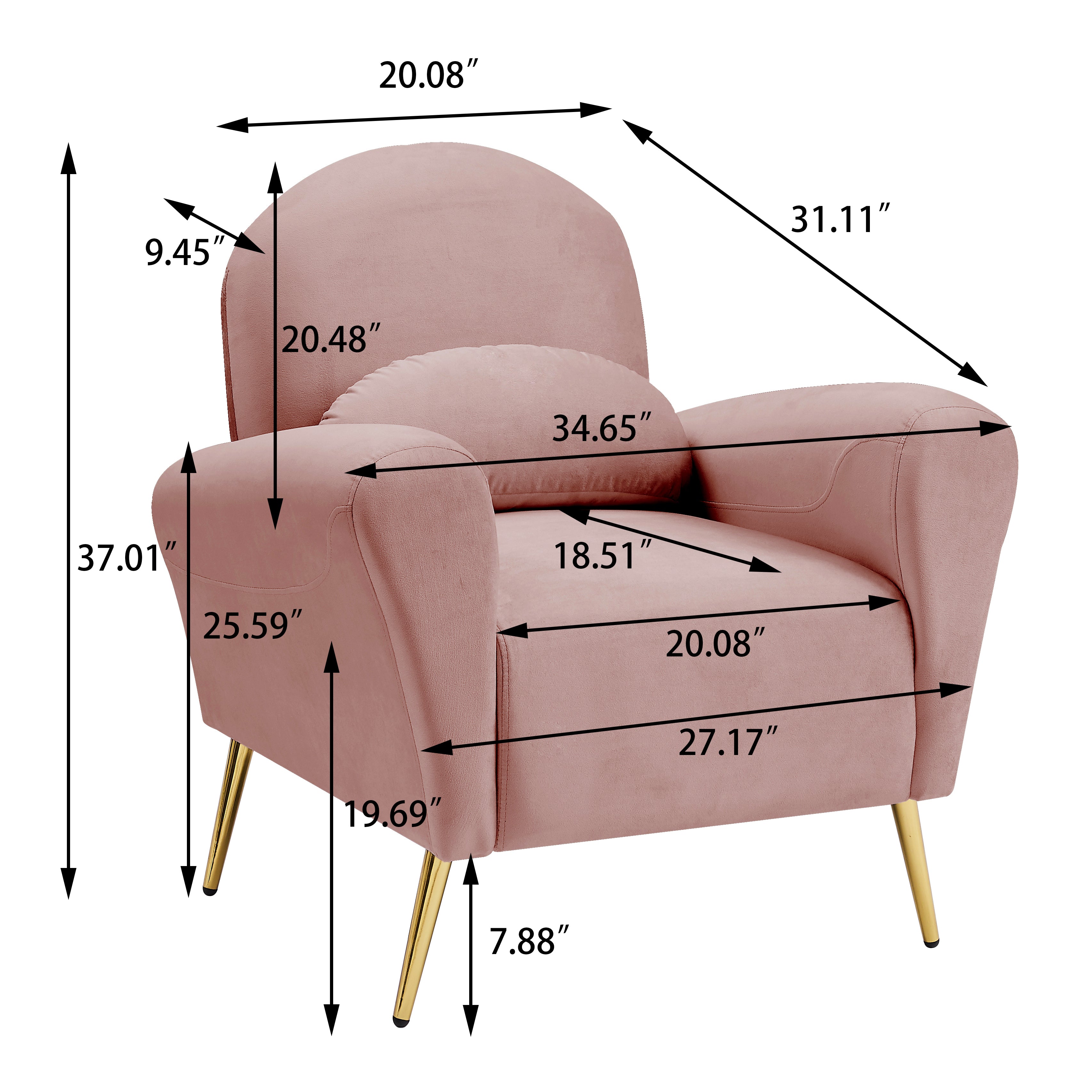 Blue Upholstered Armless Chair B84917