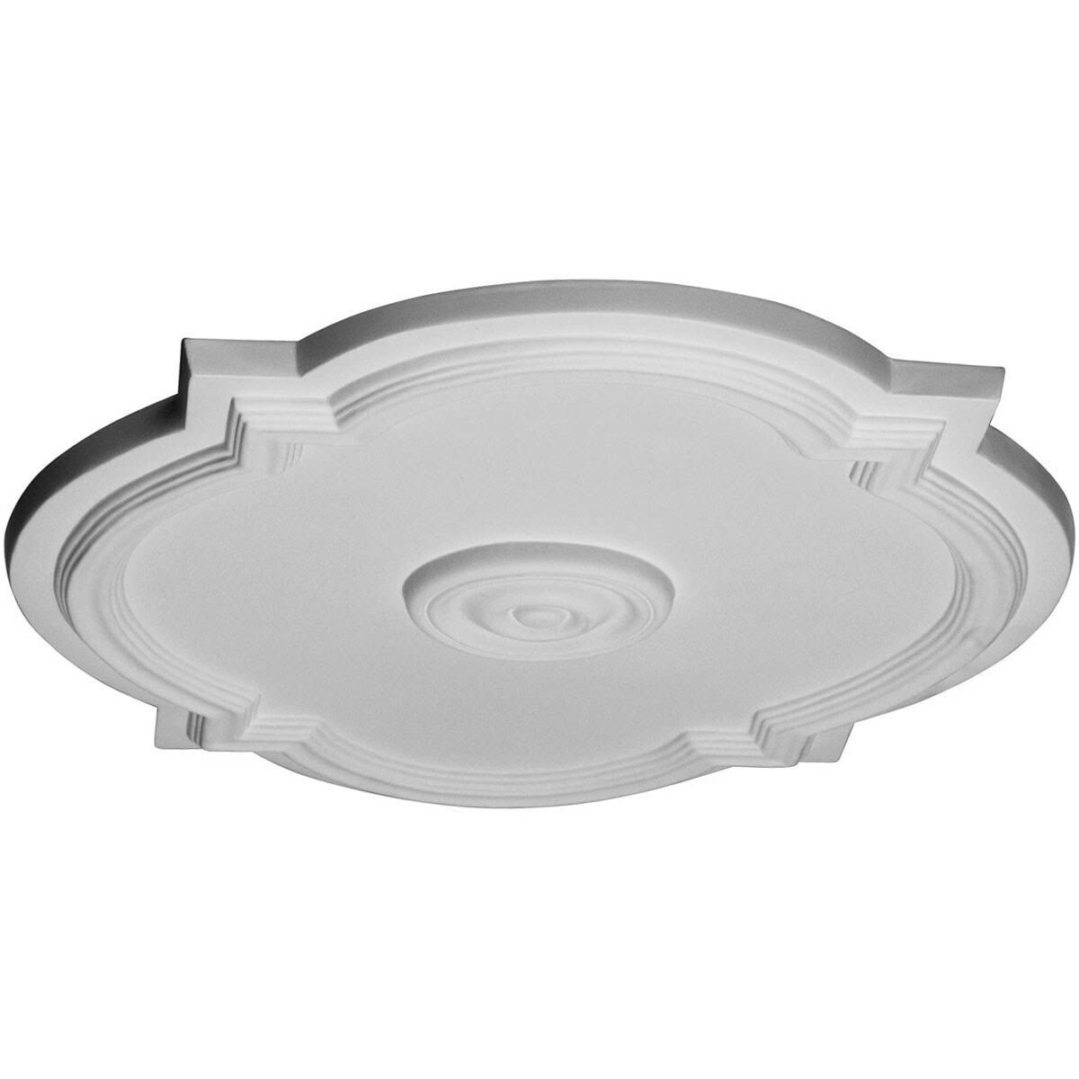 21 1/4x22W x 17 3/8x22H x 1x22P Ceiling Medallion, Hand-Painted Flash Blue W8753