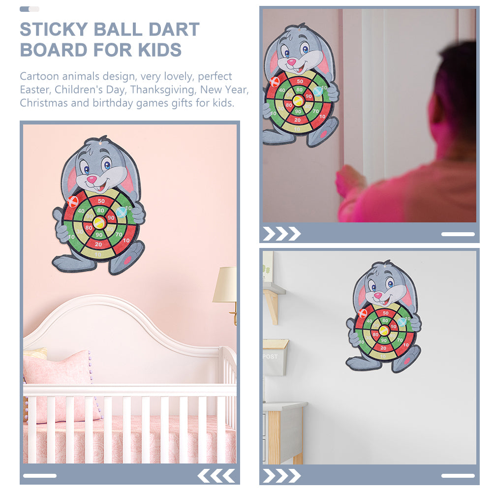 2 Sets Dart Board Game with Sticky Balls J178