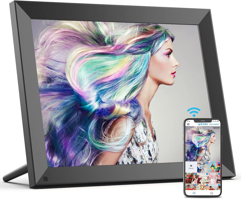 8-inch WiFi Digital Picture Frame Wood 16GB Wall Mountable F945