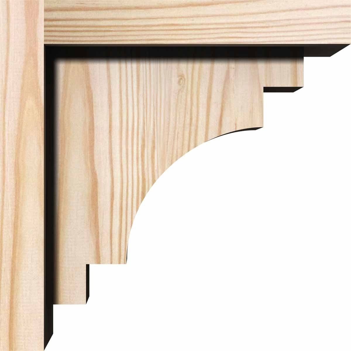 Mediterranean Smooth Corbel with Backplate, Douglas Fir Y25129