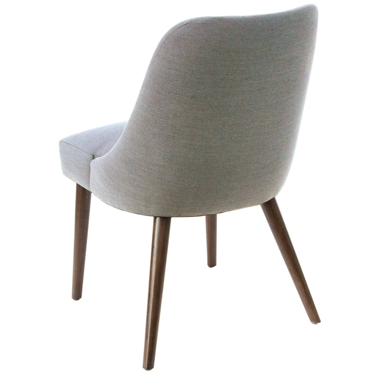 Linen Rounded Back Dining Chair Gray Y324