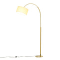 Cream White 6ft Arch Shape Floor Lamp with Metal Round Base E94318