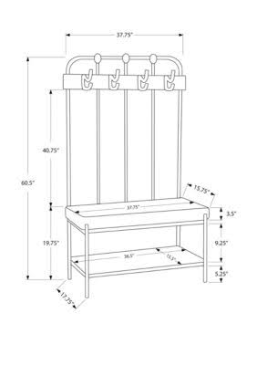 Charcoal Grey Metal Bench Q367198