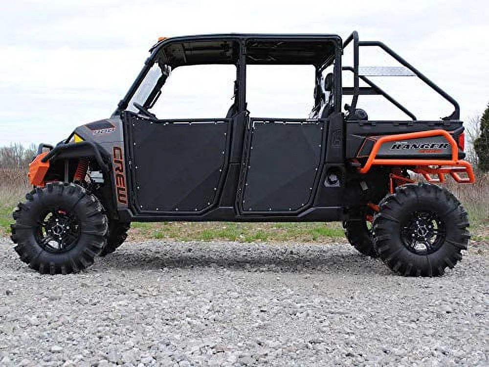 Aluminum Half Doors for Polaris Ranger XP 900 Crew, Powder Coated Black X61036
