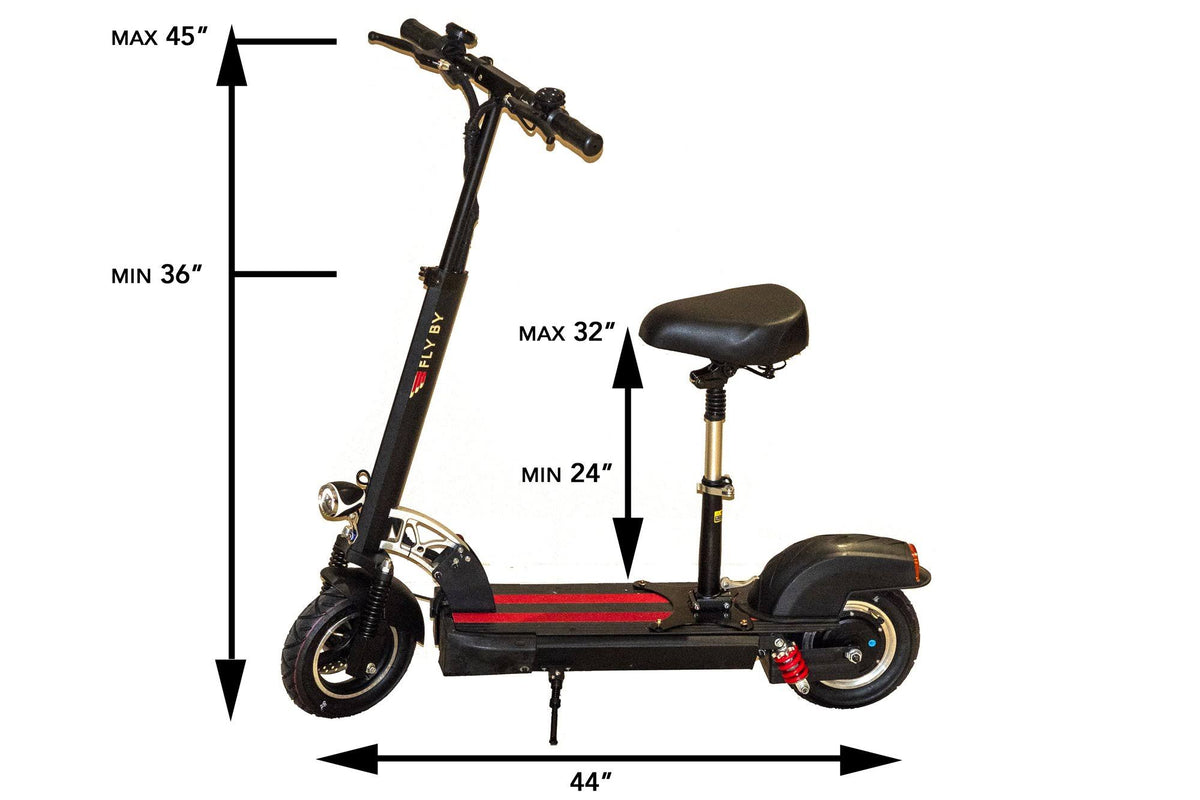 Black/Red Folding Electric Scooter J7684